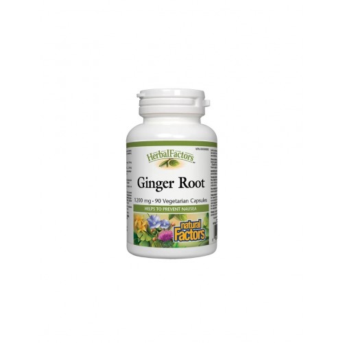 NATURAL FACTORS GINGER ROOT / ДЖИНДЖИФИЛ (КОРЕН) 1200МГ КАПС. Х90