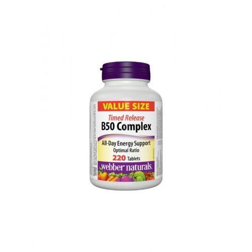 WEBBER NATURALS VITAMIN B 50 COMPLEX / ВИТАМИН B 50 КОМПЛЕКС ТАБЛ. Х 220