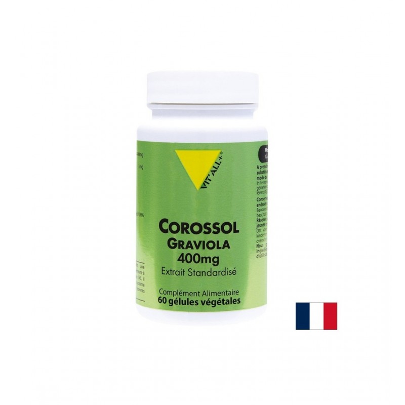 VIT ALL PLUS COROSSOL GRAVIOLA / ГРАВИОЛА + ВИТАМИН В6 ИМУННА И НЕРВНА СИСТЕМА 400 МГ КАПС. X 60 VIT ALL PLUS COROSSOL GRAVIOLA / ГРАВИОЛА + ВИТАМИН В6 ИМУННА И НЕРВНА СИСТЕМА 400 МГ КАПС. X 60