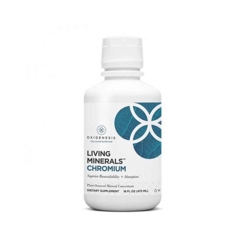 OXIGENESIS-USA LIVING MINERALS CHROMIUM / КОНТРОЛ НА КРЪВНАТА ЗАХАР ТЕЧЕН ХРОМ 473 МЛ