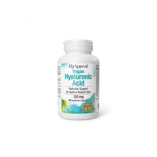 NATURAL FACTORS HYAPPEAL / ХИАЛУРОНОВА КИСЕЛИНА (ВЕГАН) 120МГ КАПС. Х60 NATURAL FACTORS HYAPPEAL / ХИАЛУРОНОВА КИСЕЛИНА (ВЕГАН) 120МГ КАПС. Х60