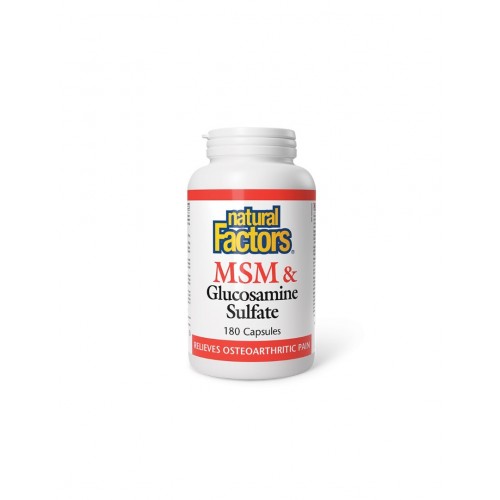 NATURAL FACTORS MSM + GLUCOSAMINE SULFATE / МСМ + ГЛЮКОЗАМИН СУЛФАТ КАПС. Х180
