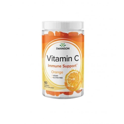 SWANSON VITAMIN C GUMMIES ORANGE / СУОНСЪН ВИТАМИН С ДЪВЧАЩИ ТАБЛЕТКИ С ВКУС НА ПОРТОКАЛ ТАБЛ. Х 60 