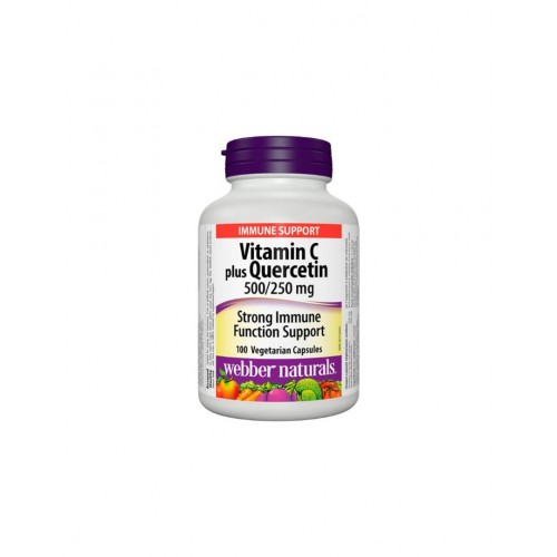 WEBBER NATURALS VITAMIN C + QUERCETIN / ВИТАМИН C 500МГ + КВЕРЦЕТИН 250МГ КАПС. Х 100 WEBBER NATURALS VITAMIN C + QUERCETIN / ВИТАМИН C 500МГ + КВЕРЦЕТИН 250МГ КАПС. Х 100