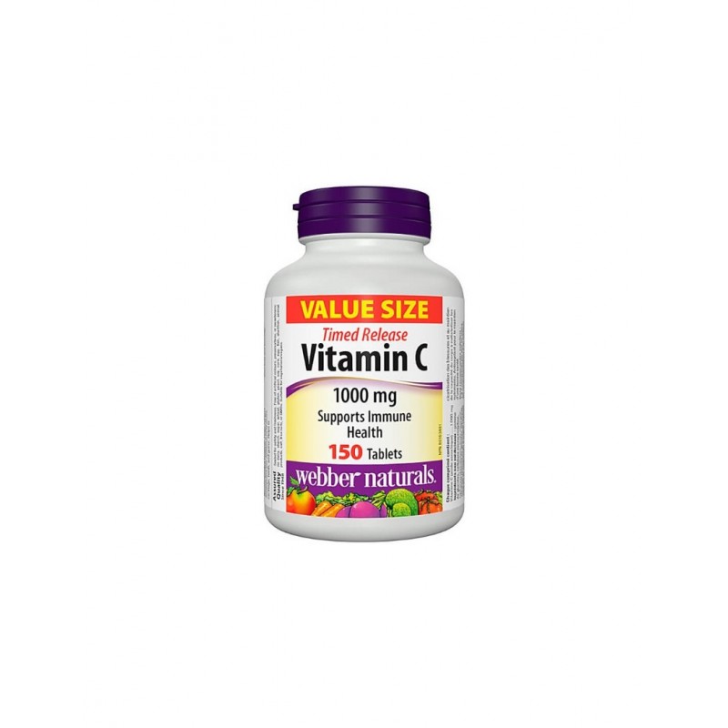 WEBBER NATURALS VITAMIN C / ВИТАМИН C УДЪЛЖЕНО ОСВОБОЖДАВАНЕ 1000МГ ТАБЛ. Х 150