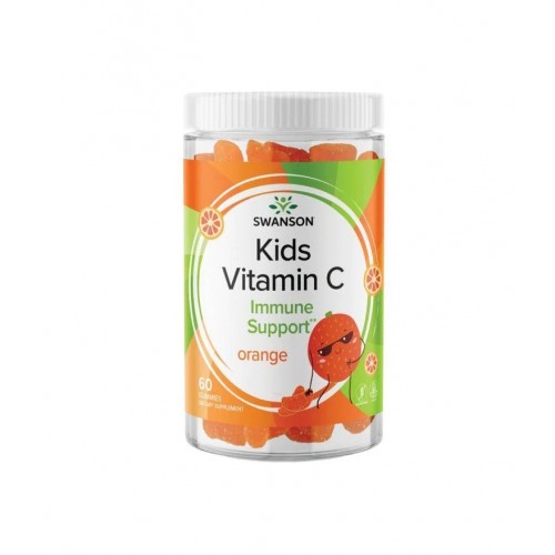 SWANSON KIDS VITAMIN C GUMMIES ORANGE / СУОНСЪН ВИТАМИН С ЗА ДЕЦА ДЪВЧАЩИ С ВКУС НА ПОРТОКАЛ ТАБЛ. Х 60