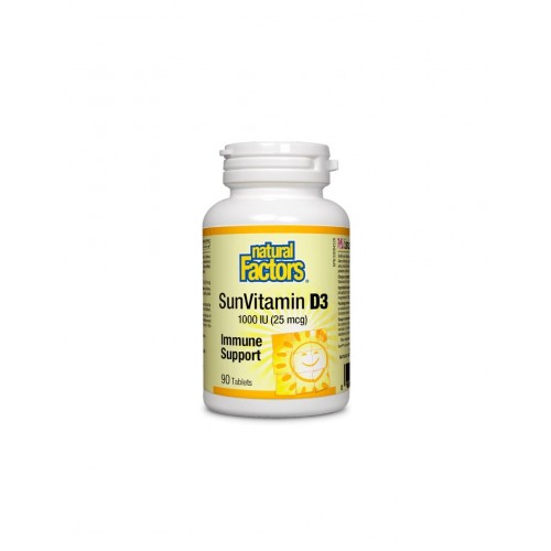 NATURAL FACTORS VITAMIN D3 / ВИТАМИН D3 1000 IU ТАБЛ. Х90 NATURAL FACTORS VITAMIN D3 / ВИТАМИН D3 1000 IU ТАБЛ. Х90