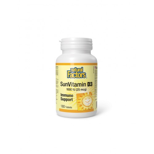 NATURAL FACTORS VITAMIN D3 / ВИТАМИН D3 1000 IU ТАБЛ. Х180 NATURAL FACTORS VITAMIN D3 / ВИТАМИН D3 1000 IU ТАБЛ. Х180