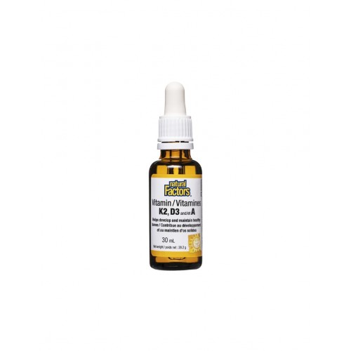 NATURAL FACTORS VITAMIN K2 + A + D3 / ВИТАМИН К2 + А + D3 (ТЕЧЕН) 30МЛ NATURAL FACTORS VITAMIN K2 + A + D3 / ВИТАМИН К2 + А + D3 (ТЕЧЕН) 30МЛ