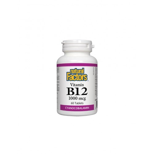 NATURAL FACTORS VITAMIN B12 / ВИТАМИН В12 1000МКГ ТАБЛ. Х60 NATURAL FACTORS VITAMIN B12 / ВИТАМИН В12 1000МКГ ТАБЛ. Х60