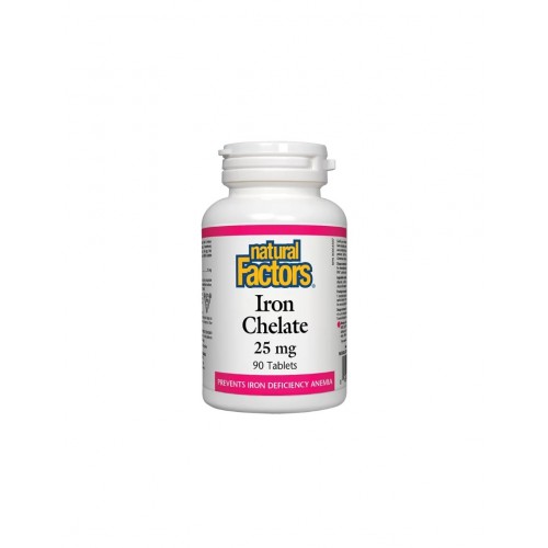 NATURAL FACTORS IRON CHELATE / ЖЕЛЯЗО (ХЕЛАТ) 25МГ ТАБЛ. Х90 NATURAL FACTORS IRON CHELATE / ЖЕЛЯЗО (ХЕЛАТ) 25МГ ТАБЛ. Х90