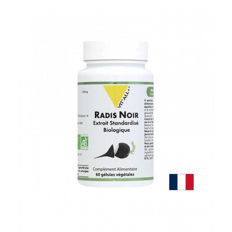 VIT ALL PLUS RADIS NOIR BIOLOGIQUE / ЧЕРНА РЯПА (КОРЕН) ЖЛЪЧКА И ЧЕРЕН ДРОБ 250 МГ КАПС. X 60