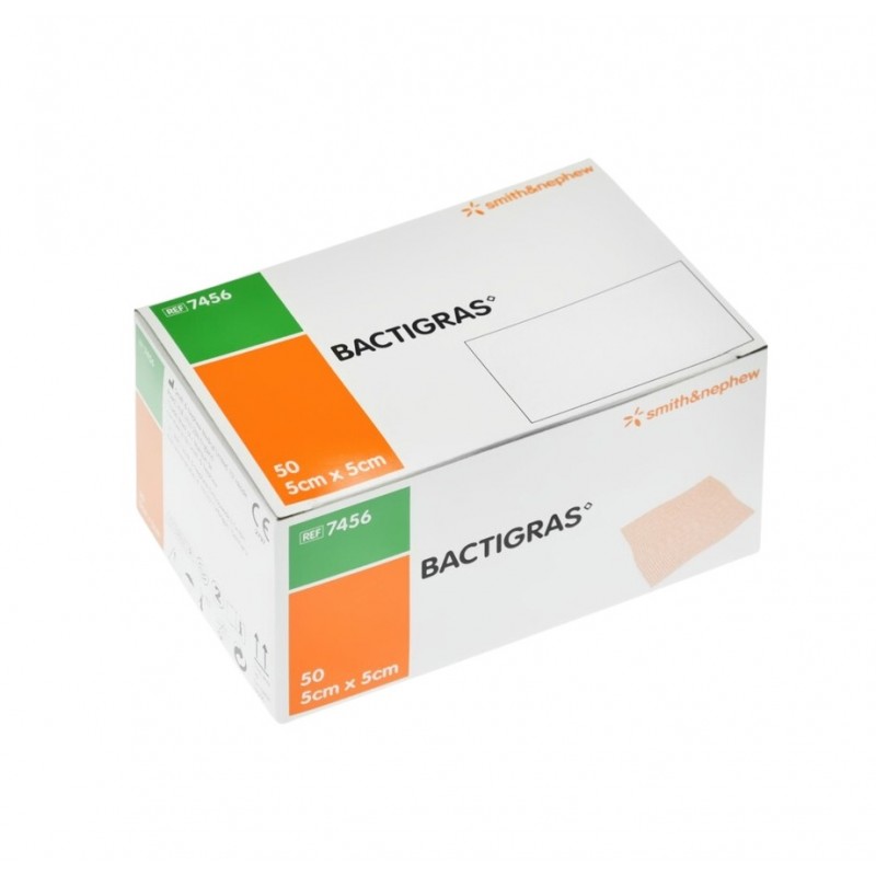 SMITH&NEPHEW BACTIGRAS / БАКТИГРАС ПРЕВРЪЗКА ЗА РАНИ 5X5 СМ БР. X 50