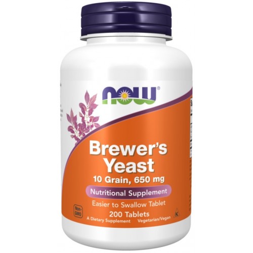 NOW FOODS BREWERS YEAST (БИРЕНА МАЯ) 650МГ ТАБЛ. X200