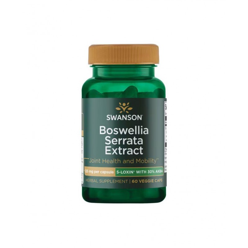 SWANSON 5-LOXIN® BOSWELLIA SERRATA EXTRACT / СУОНСЪН 5-LOXIN® ЕКСТРАКТ ОТ БОСВЕЛИЯ СЕРАТА 125 МГ КАПС. Х 60