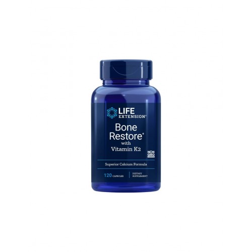 LIFE EXTENSION / BONE RESTORE WITH VITAMIN K2 / ФОРМУЛА ЗА КОСТИ КАПС. X120 LIFE EXTENSION / BONE RESTORE WITH VITAMIN K2 / ФОРМУЛА ЗА КОСТИ КАПС. X120