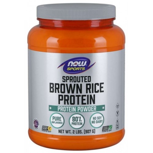 NOW FOODS RICE PROTEIN BROWN SPROUTED UNFLAVOREDМ 2 LB NOW FOODS RICE PROTEIN BROWN SPROUTED UNFLAVOREDМ 2 LB