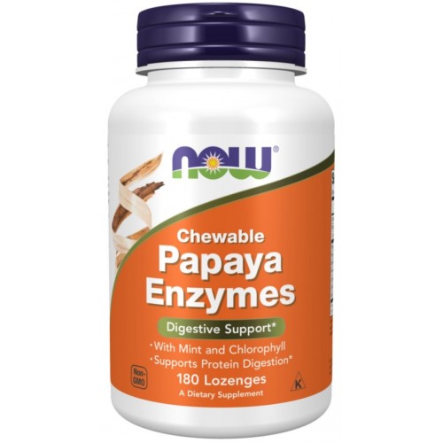 NOW FOODS PAPAYA ENZYMES ДЪВЧАЩИ ТАБЛ. X180 NOW FOODS PAPAYA ENZYMES ДЪВЧАЩИ ТАБЛ. X180