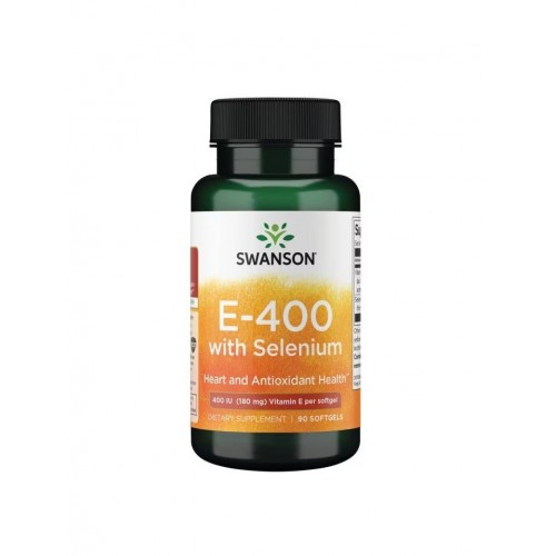SWANSON E-400 WITH SELENIUM / СУОНСЪН Е-400 СЪС СЕЛЕН КАПС. Х 90