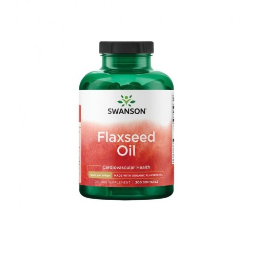 SWANSON FLAXSEED OIL MADE WITH ORGANIC FLAXSEED OIL / СУОНСЪН ЛЕНЕНО МАСЛО ПРОИЗВЕДЕНО С ОРГАНИЧНО ЛЕНЕНО МАСЛО 1000 МГ КАПС. Х 200 SWANSON FLAXSEED OIL MADE WITH ORGANIC FLAXSEED OIL / СУОНСЪН ЛЕНЕНО МАСЛО ПРОИЗВЕДЕНО С ОРГАНИЧНО ЛЕНЕНО МАСЛО 1000 МГ КАПС. Х 200