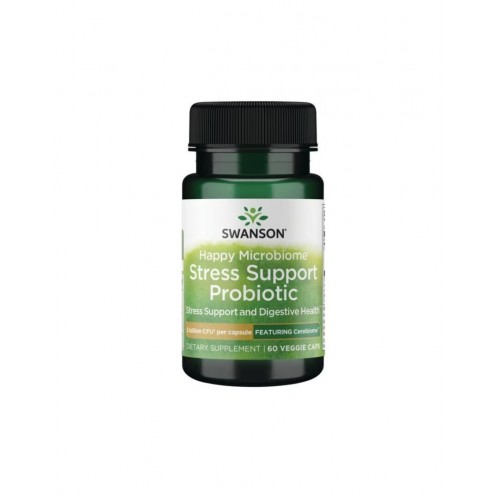 SWANSON HAPPY MICROBIOME STRESS SUPPORT PROBIOTIC – FEATURING CEREBIOME / СУОНСЪН ПРОБИОТИК ЩАСТЛИВА МИКРОБИОМА В ПОДКРЕПА СРЕЩУ СТРЕСА КАПС. Х 60 SWANSON HAPPY MICROBIOME STRESS SUPPORT PROBIOTIC – FEATURING CEREBIOME / СУОНСЪН ПРОБИОТИК ЩАСТЛИВА МИКРОБИОМА В ПОДКРЕПА СРЕЩУ СТРЕСА КАПС. Х 60
