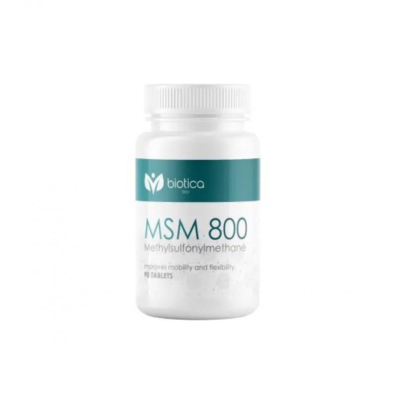 BIOTICA MSM 800 / МСМ МЕТИЛСУЛФОНИЛМЕТАН ЗА КОСТИТЕ И СТАВИТЕ 800 МГ ТАБЛ. X 90 BIOTICA MSM 800 / МСМ МЕТИЛСУЛФОНИЛМЕТАН ЗА КОСТИТЕ И СТАВИТЕ 800 МГ ТАБЛ. X 90