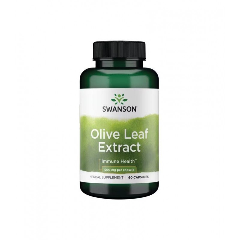 SWANSON OLIVE LEAF EXTRACT / СУОНСЪН ЕКСТРАКТ ОТ МАСЛИНОВИ ЛИСТА 500 МГ КАПС. Х 60