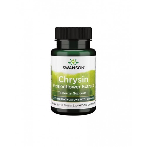 SWANSON CHRYSIN PASSIONFLOWER EXTRACT / СУОНСЪН ХРИЗИН ЕКСТРАКТ ОТ ПАСИФЛОРА 505 МГ КАПС. Х 30
