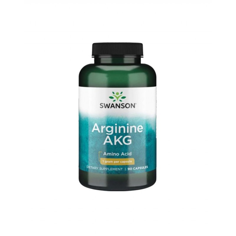 SWANSON STRENGTH ARGININE AKG NITRIC OXIDE / СУОНСЪН АРГИНИН АКГ 1000 МГ КАПС. Х 90