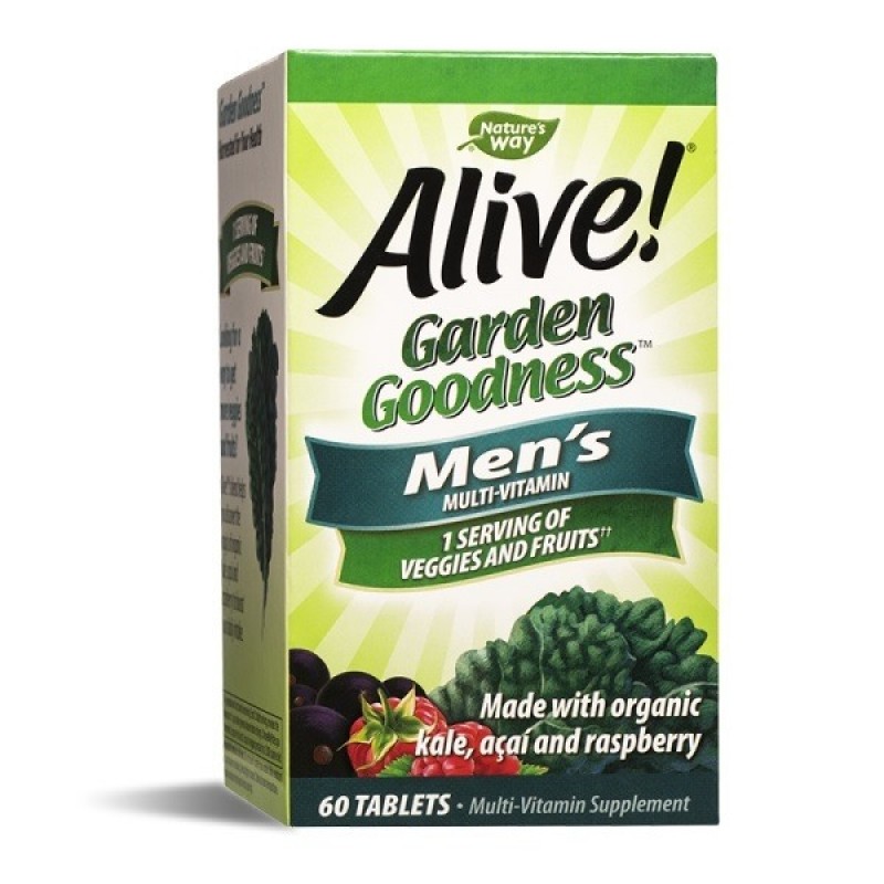 NATURE'S WAY ALIVE! GARDEN GOODNESS MEN'S MULTIVITAMIN / МУЛТИВИТАМИНИ ЗА МЪЖЕ ТАБЛ. Х60 NATURE'S WAY ALIVE! GARDEN GOODNESS MEN'S MULTIVITAMIN / МУЛТИВИТАМИНИ ЗА МЪЖЕ ТАБЛ. Х60