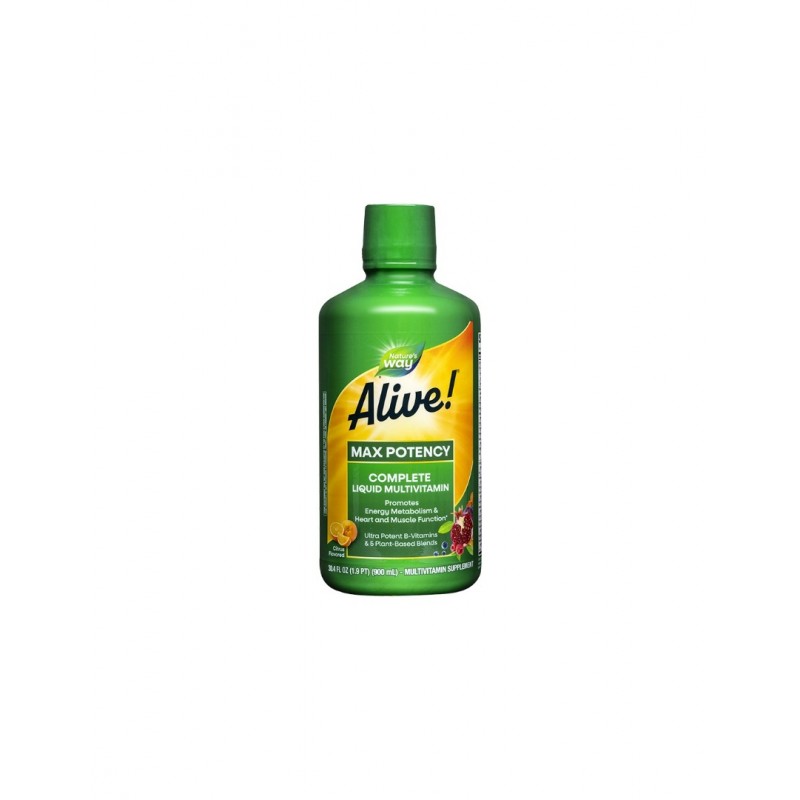 NATURE'S WAY ALIVE! COMPLETE LIQUID MULTIVITAMIN / АЛАЙВ (ТЕЧЕН МУЛТИВИТАМИН) 900МЛ