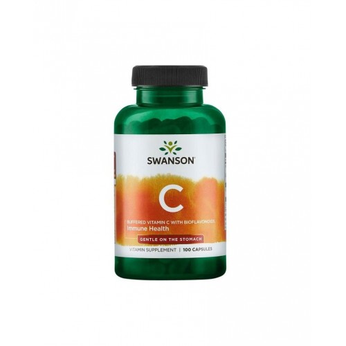 SWANSON BUFFERED C WITH BIOFLAVONOID / СУОНСЪН БУФЕРИРАН ВИТАМИН C С БИОФЛАВОНОИДИ 500 МГ КАПС. Х 100