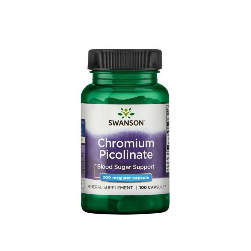 SWANSON CHROMIUM PICOLINATE / СУОНСЪН ХРОМ ПИКОЛИНАТ 200 МКГ КАПС. Х 100 SWANSON CHROMIUM PICOLINATE / СУОНСЪН ХРОМ ПИКОЛИНАТ 200 МКГ КАПС. Х 100