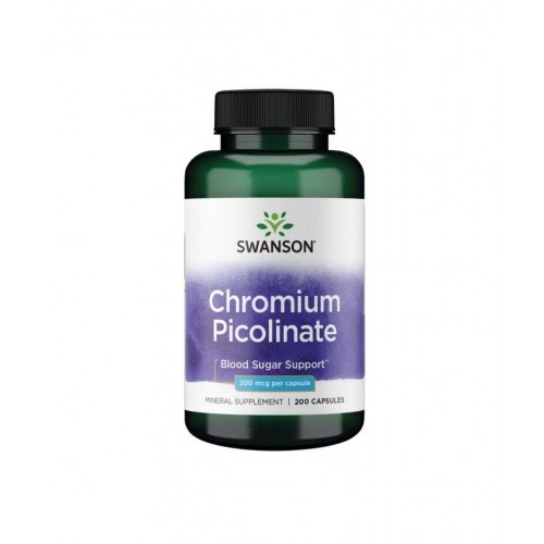 SWANSON CHROMIUM PICOLINATE / СУОНСЪН ХРОМ ПИКОЛИНАТ 200 МГК КАПС. Х 200
