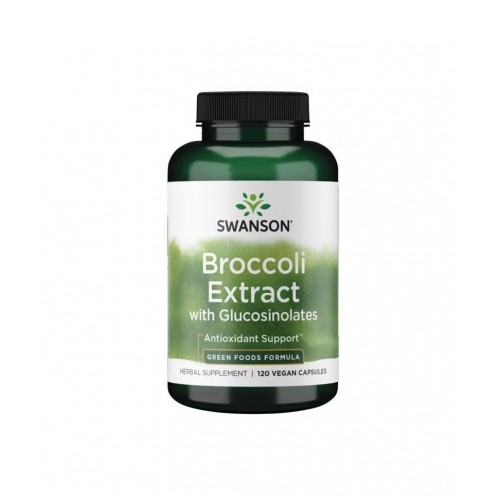 SWANSON EXTRA-STRENGTH BROCCOLI WITH GLUCOSINOLATES / СУОНСЪН ЕКСТРАКТ ОТ БРОКОЛИ С ГЛЮКОЗИНОЛАТИ 600 МГ КАПС. Х 120