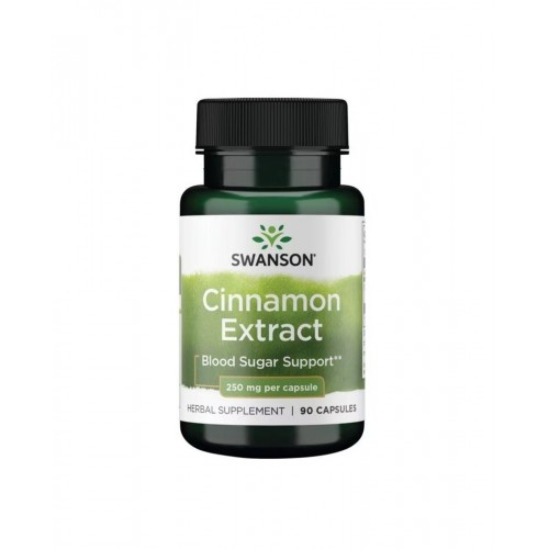 SWANSON CINNAMON EXTRACT / СУОНСЪН ЕКСТРАКТ ОТ КАНЕЛА 250 МГ КАПС. Х 90