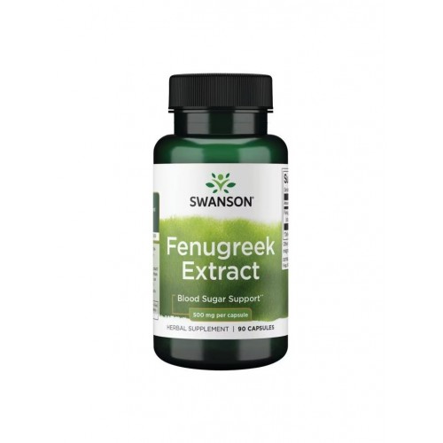 SWANSON FENUGREEK EXTRACT / СУОНСЪН ЕКСТРАКТ ОТ СМИНДУХ 500 МГ КАПС. Х 90