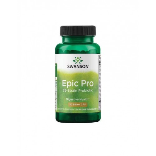 SWANSON EPIC-PRO 25-STRAIN PROBIOTIC / СУОНСЪН ЕПИК-ПРО 25 ЩАМОВ ПРОБИОТИК КАПС. Х 30