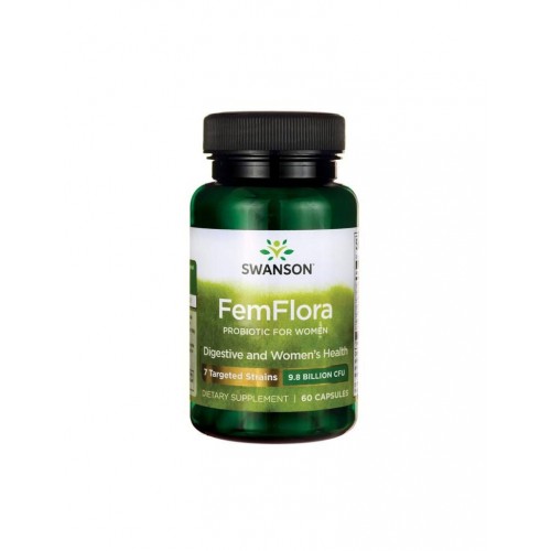 SWANSON FEMFLORA FEMININE PROBIOTIC FORMULA / СУОНСЪН ФЕМФЛОРА ПРОБИОТИК ФОРМУЛА ЗА ЖЕНИ КАПС. X 60