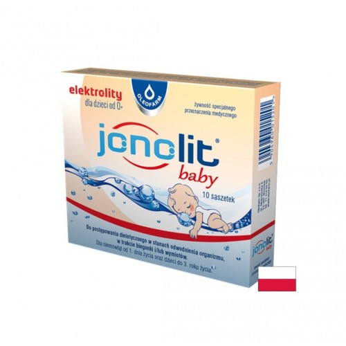OLEOFARM JONOLIT BABY / ГЛЮКОЗА + НАТРИЙ И КАЛИЙ ЕЛЕКТРОЛИТЕН БАЛАНС ЗА ДЕЦА САШЕТА X 10