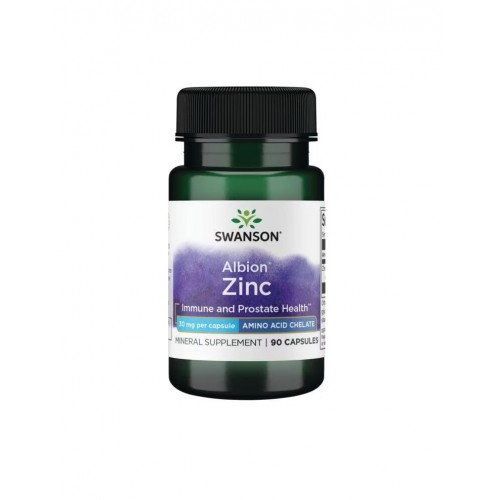 SWANSON CHELATED ZINC / СУОНСЪН ХЕЛАТИРАН ЦИНК 30 МГ КАПС. Х 90