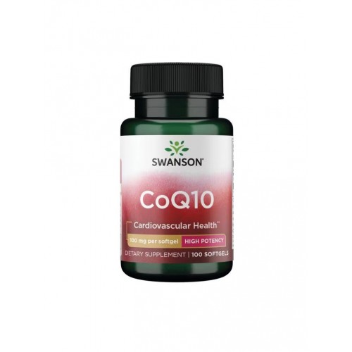 SWANSON COQ10 / СУОНСЪН КОЕНЗИМ COQ10 ВИСОКА ЕФЕКТИВНОСТ 100 МГ КАПС. Х 100