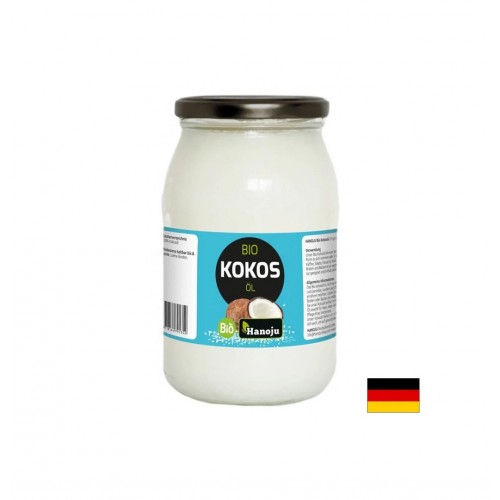 HANOJU KOKOS OL BIO / КОКОСОВО МАСЛО ПОДХОДЯЩО ЗА ГОТВЕНЕ И БАЛАНСИРАНО ХРАНЕНЕ 1000 МЛ