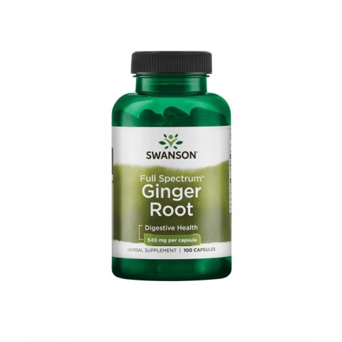 SWANSON GINGER ROOT / СУОНСЪН КОРЕН ОТ ДЖИНДЖИФИЛ 540 МГ КАПС. Х100