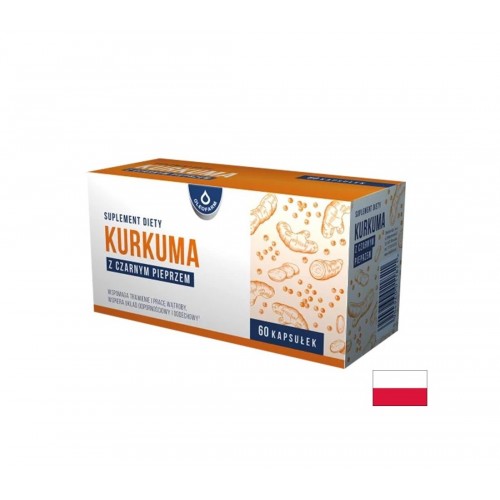 OLEOFARM KURKUMA Z CZARNYM PIPERZEM / КУРКУМА 250 МГ + ЧЕРЕН ПИПЕР 2 МГ СТАВИ КАПС. X 60