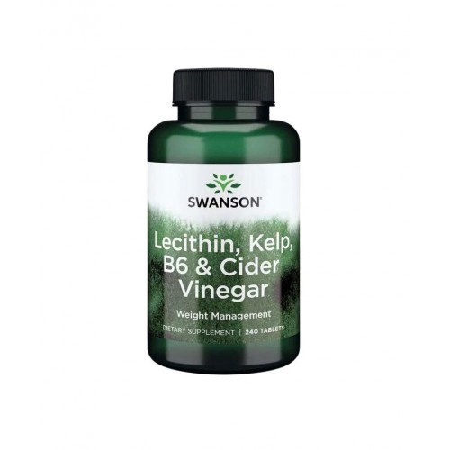 SWANSON LECITHIN KELP B-6 & CIDER VINEGAR / СУОНСЪН ЛЕЦИТИН ВОДОРАСЛИ ВИТАМИН Б-6 И ЯБЪЛКОВ ОЦЕТ 4 В 1 ФОРМУЛА ЗА ОТСЛАБВАНЕ 428 МГ ТАБЛ. Х 240 SWANSON LECITHIN KELP B-6 & CIDER VINEGAR / СУОНСЪН ЛЕЦИТИН ВОДОРАСЛИ ВИТАМИН Б-6 И ЯБЪЛКОВ ОЦЕТ 4 В 1 ФОРМУЛА ЗА ОТСЛАБВАНЕ 428 МГ ТАБЛ. Х 240