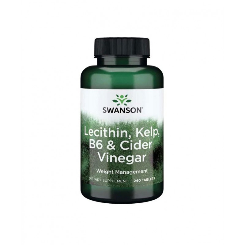 SWANSON LECITHIN KELP B-6 & CIDER VINEGAR / СУОНСЪН ЛЕЦИТИН ВОДОРАСЛИ ВИТАМИН Б-6 И ЯБЪЛКОВ ОЦЕТ 4 В 1 ФОРМУЛА ЗА ОТСЛАБВАНЕ 428 МГ ТАБЛ. Х 240 SWANSON LECITHIN KELP B-6 & CIDER VINEGAR / СУОНСЪН ЛЕЦИТИН ВОДОРАСЛИ ВИТАМИН Б-6 И ЯБЪЛКОВ ОЦЕТ 4 В 1 ФОРМУЛА ЗА ОТСЛАБВАНЕ 428 МГ ТАБЛ. Х 240