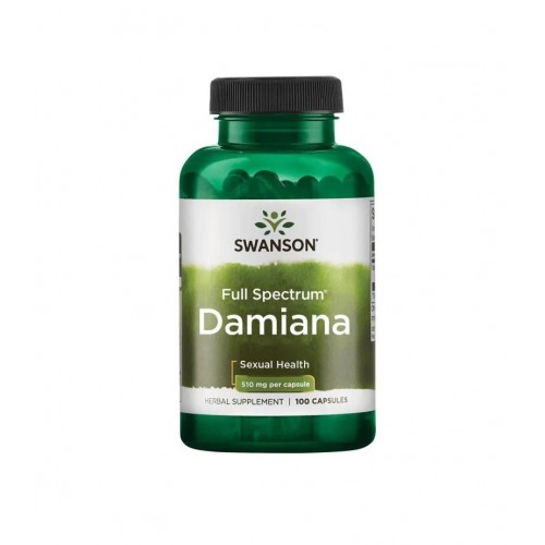 SWANSON DAMIANA LEAVES / СУОНСЪН ЛИСТА ОТ ДАМЯНА 510 МГ КАПС. Х 100