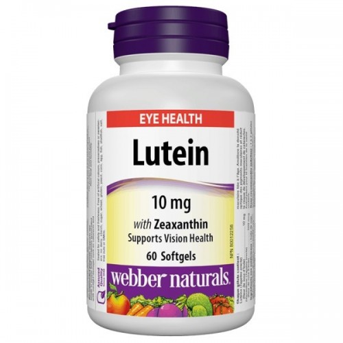 WEBBER NATURALS LUTEIN WITH ZEAXANTHIN / ЛУТЕИН 10МГ СОФТГЕЛ КАПС. Х 60