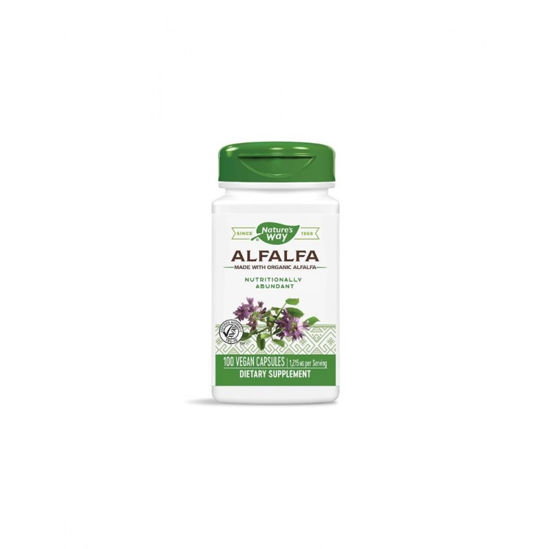 NATURE'S WAY ALFALFA / ЛЮЦЕРНА (МЛАДИ СТРЪКОВЕ) 405МГ КАПС. Х100 NATURE'S WAY ALFALFA / ЛЮЦЕРНА (МЛАДИ СТРЪКОВЕ) 405МГ КАПС. Х100